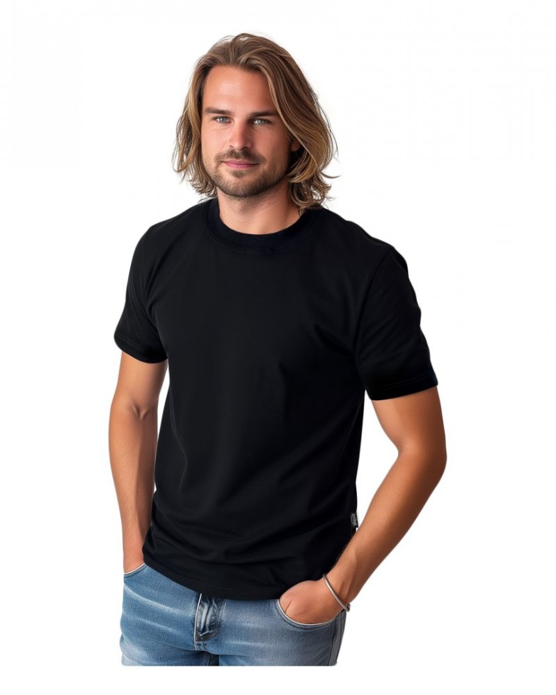 T-shirt hommes Marek, manches courtes, noir L