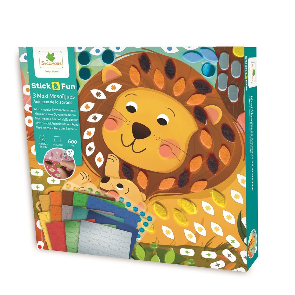Stick & Fun - mosaico - animali della savana