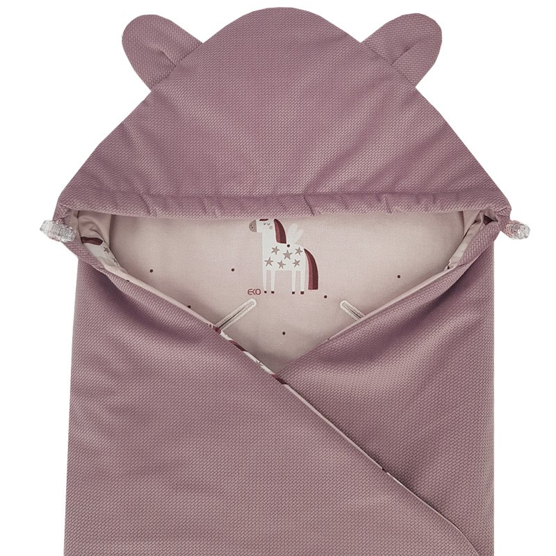 Sacco nanna avvolgente EKO per seggiolino auto VELVET Unicorn 110x100 cm - immagine 4