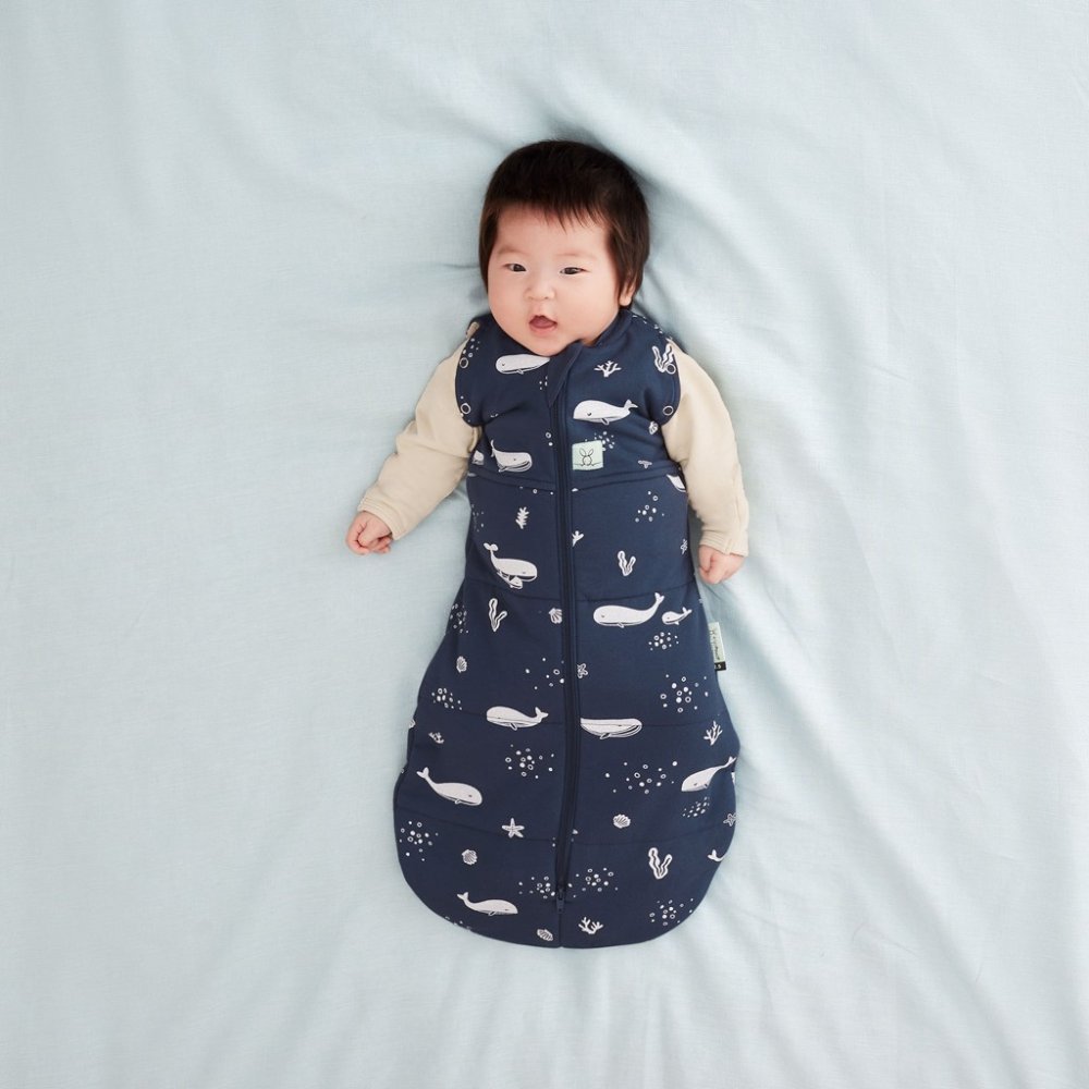 ERGOPOUCH Couverture d'emmaillotage et sac de couchage 2 en 1 Cocoon Whale 0-3 m, 3-6 kg, 2,5 tog – Image 4