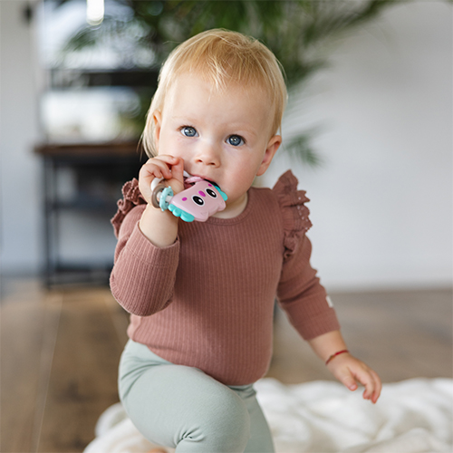 BABYONO Sonaglio con massaggiagengive Gufo 0m+ - immagine 5