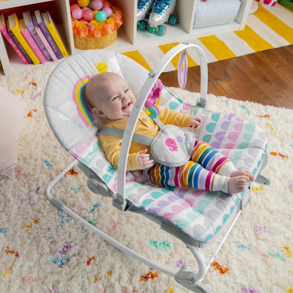BRIGHT STARTS Dondolo Vibrante Rosy Rainbow™ 0m+ fino a 18 kg - immagine 6