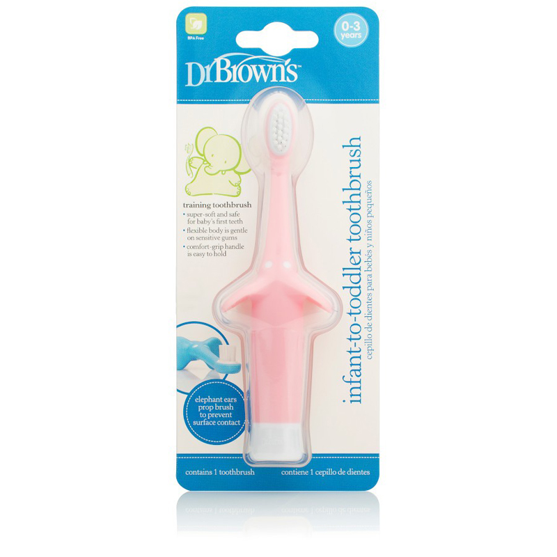 DR.BROWN'S Spazzolino da denti training 0-3 anni rosa - immagine 5