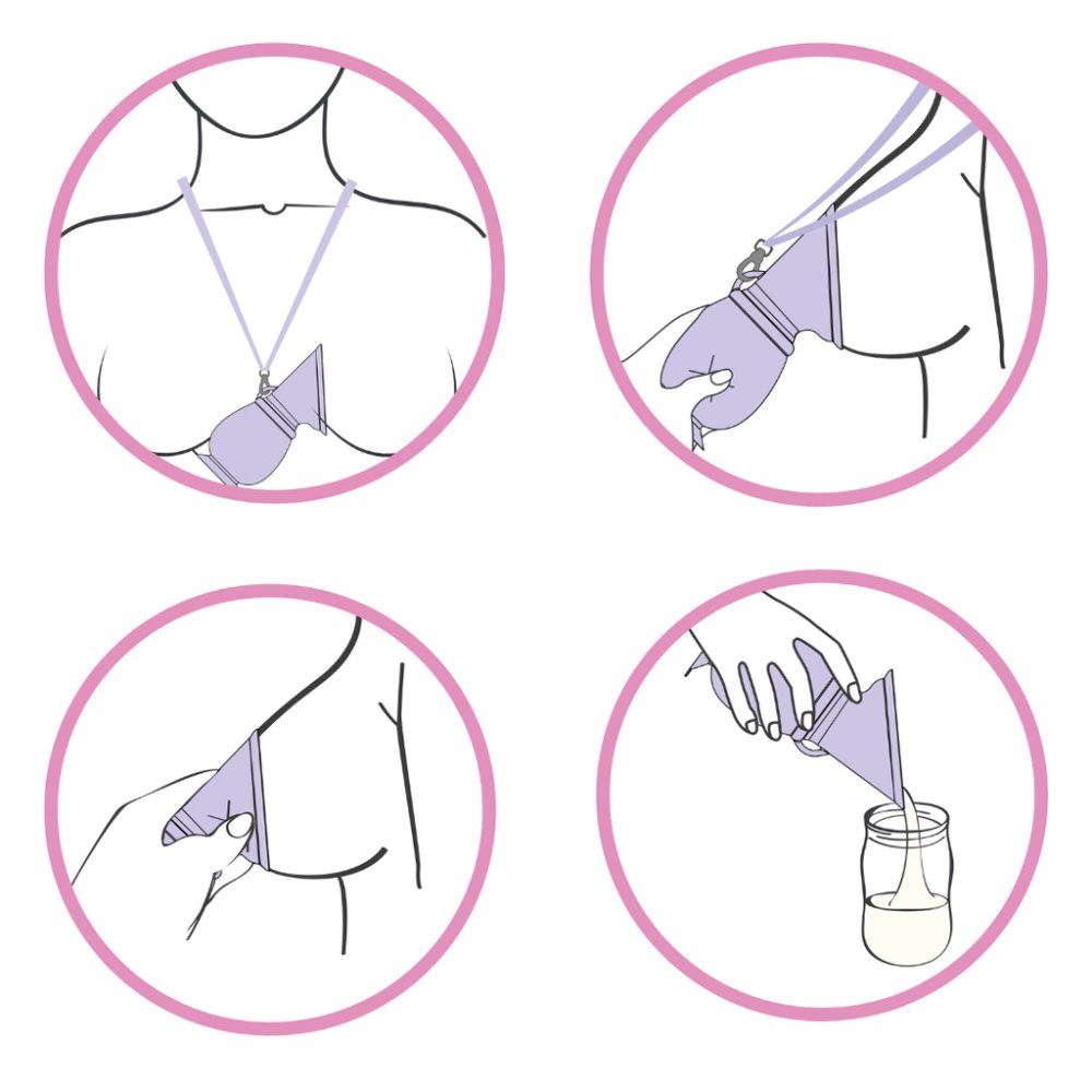 LANSINOH Tiralatte manuale in silicone - collettore - immagine 6