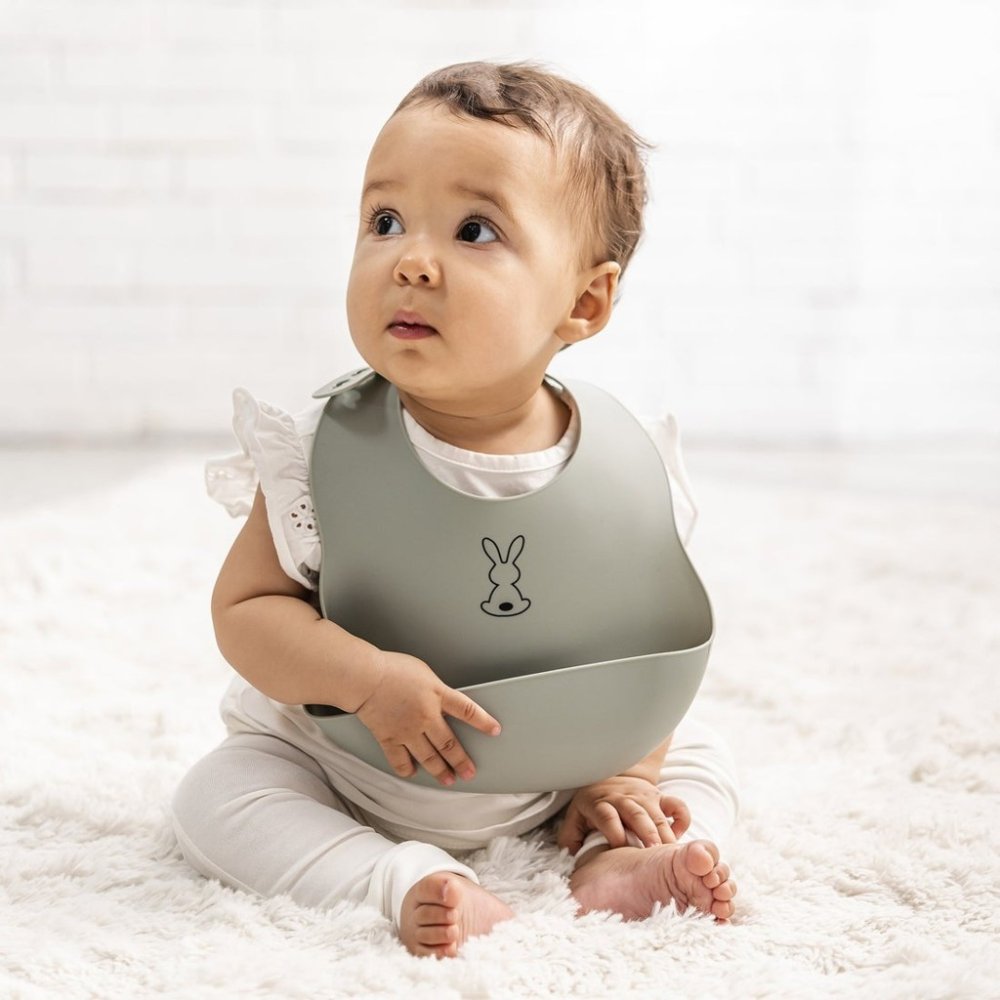 NATTOU Bavaglino in silicone con chiusura verde senza BPA - immagine 3
