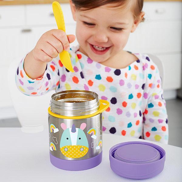 SKIP HOP Zoo Termos per alimenti con cucchiaio/forchetta Unicorno 325 ml, 3 anni+ - immagine 3