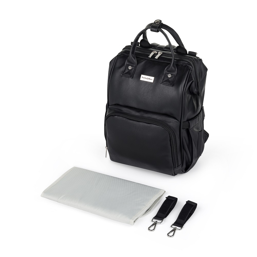 PETITE&MARS Zaino fasciatoio per passeggino Jasper Absolute Black - immagine 5