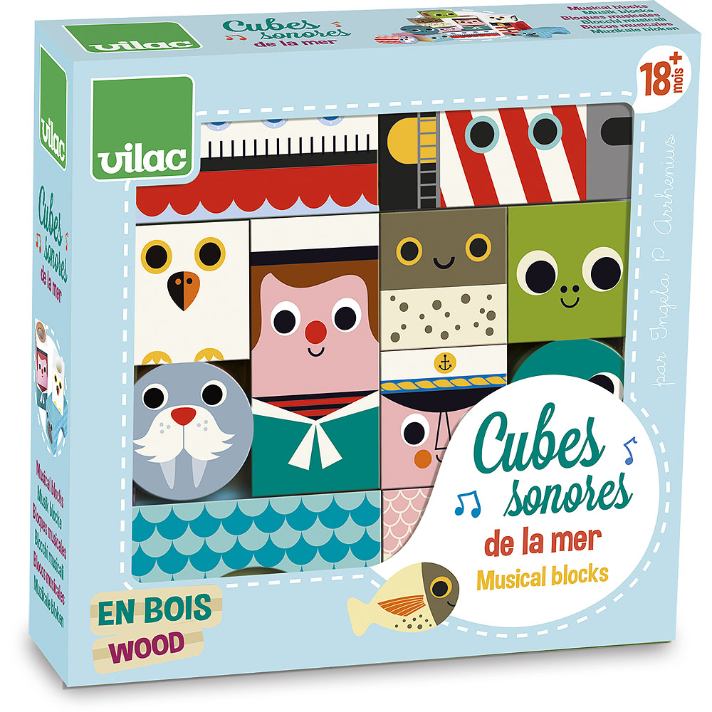 Vilac Drewniane klocki dźwiękowe Morze - obrazek 7