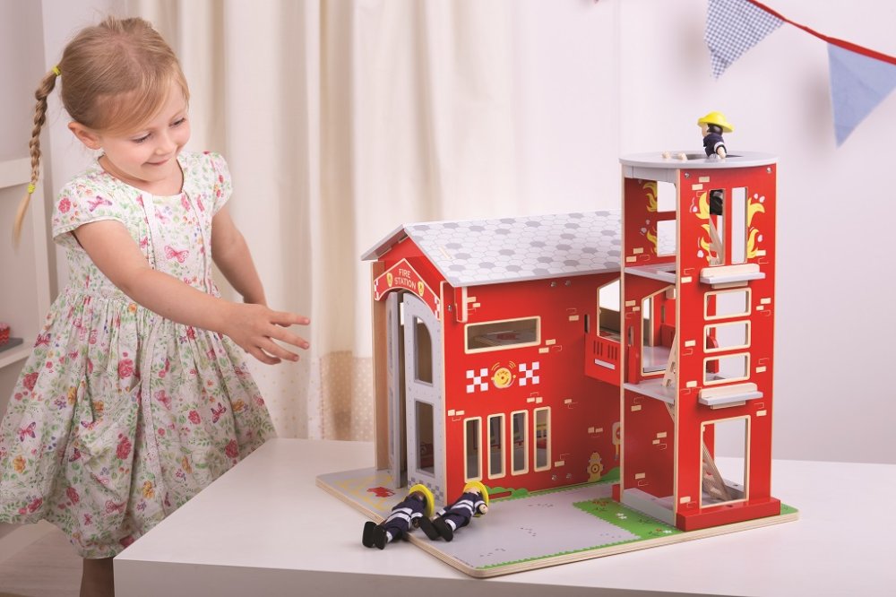 Bigjigs Toys Caserne de pompiers – Image 4