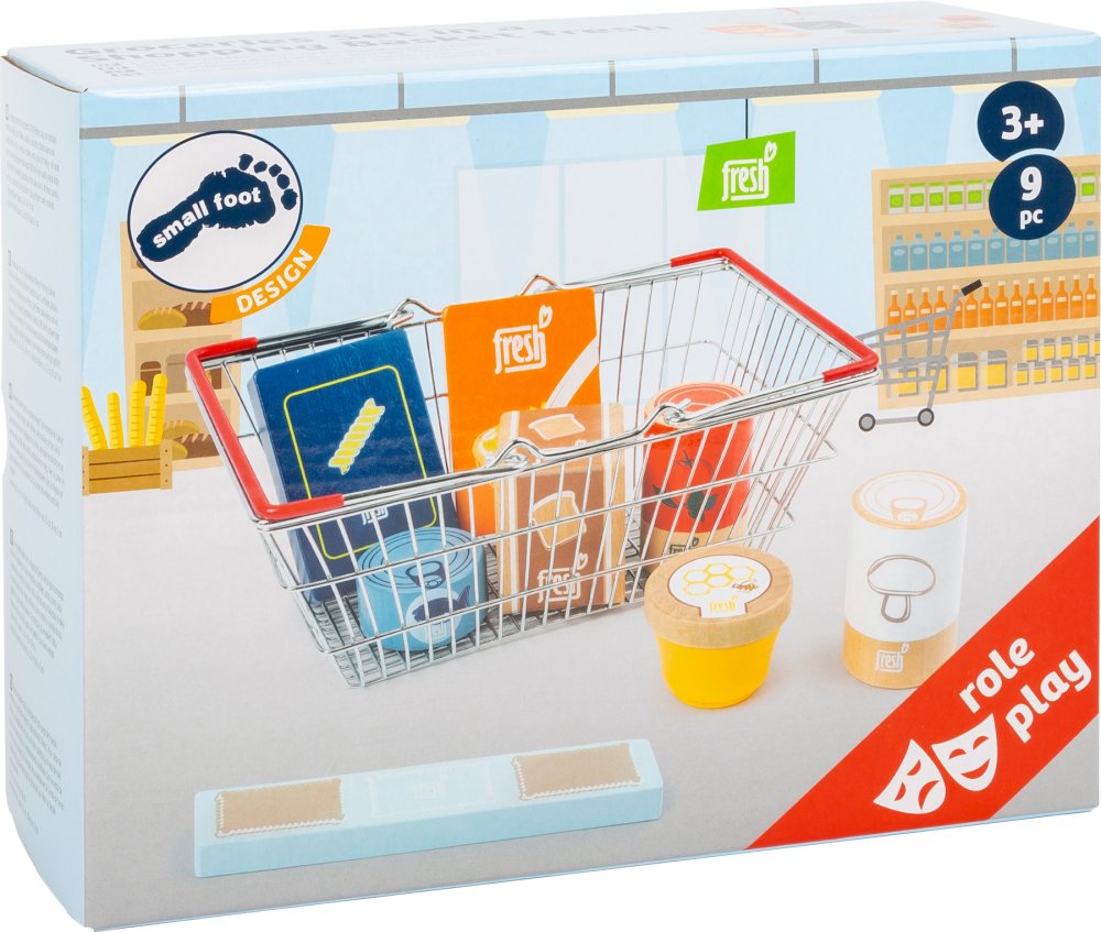 small foot Świeża żywność w koszyku na zakupy - obrazek 5