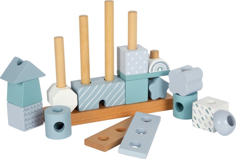 small foot Juego de encajar en barra Casita azul - Imagen 3