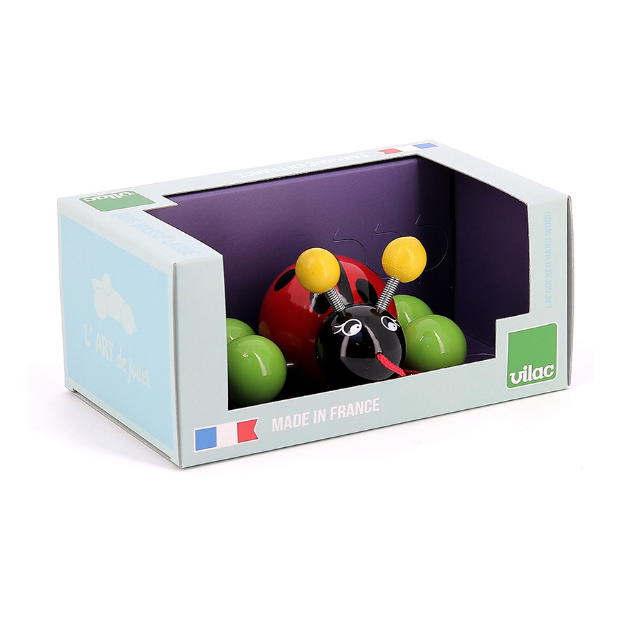 Vilac Drewniana biedronka do ciągnięcia - obrazek 3