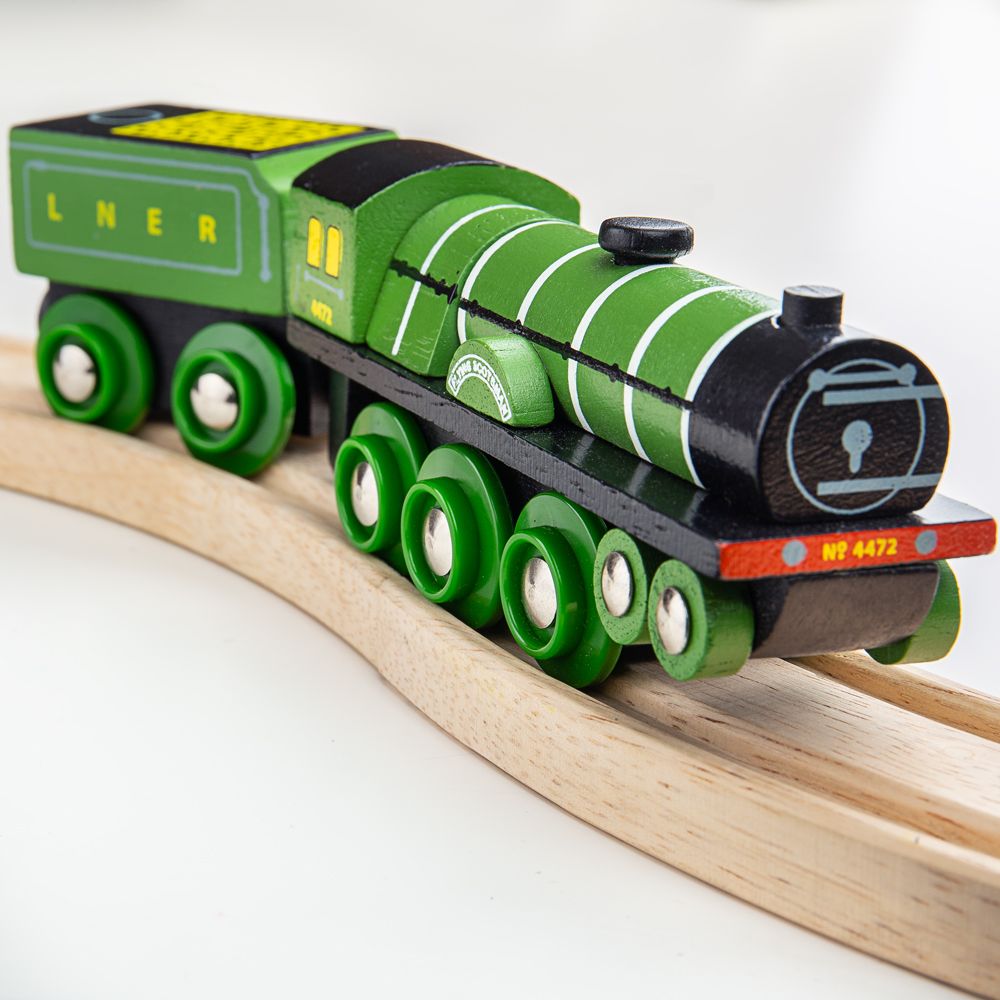 Bigjigs Rail Drewniana replika lokomotywy Flying Scotsman - obrazek 5