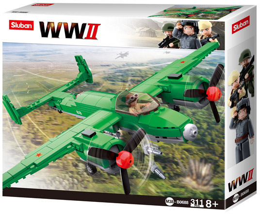 Sluban WWII M38-B0688 Sowjetischer Bomber Tupolev TU-2