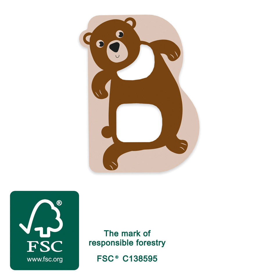 small foot Drewniana litera B