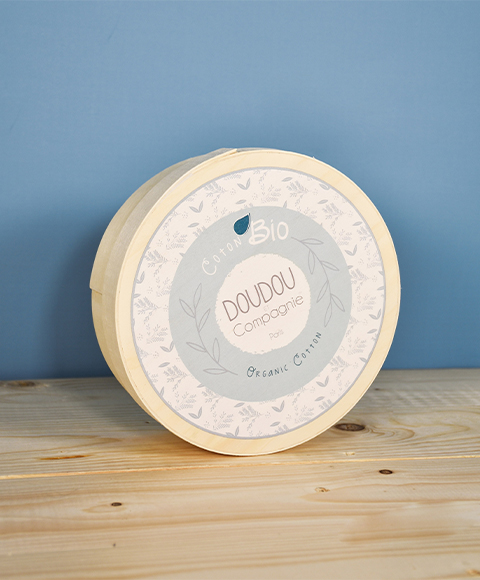 Coffret cadeau Doudou - Lapin en peluche avec couverture rose en coton BIO 15 cm – Image 4