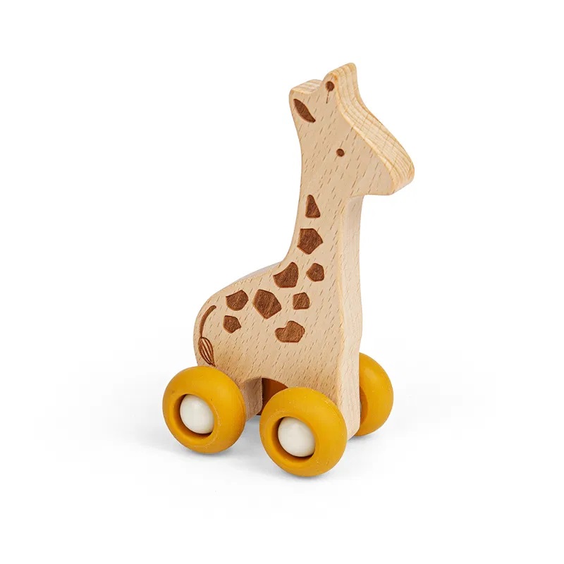 Bigjigs Toys Safari Giraffe Wheeled Animal