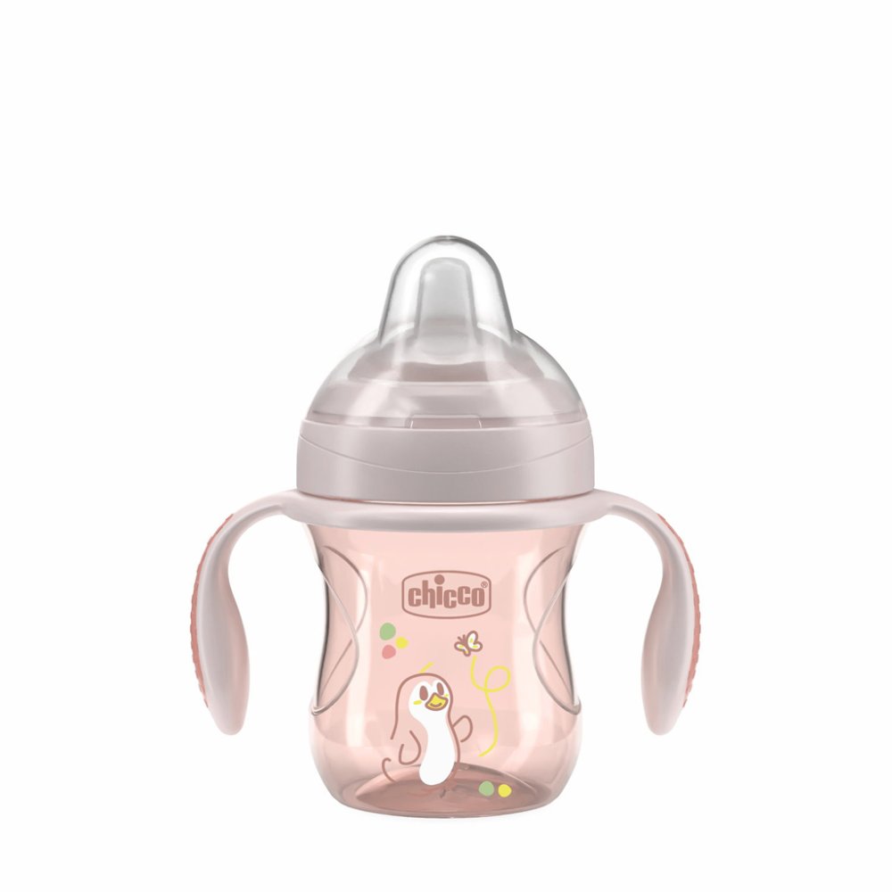 CHICCO Transition Trinklernbecher mit Griffen pink, 4m+ – Bild 3