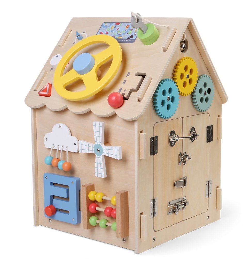 2Kids Toys Tablero de actividades Casita natural