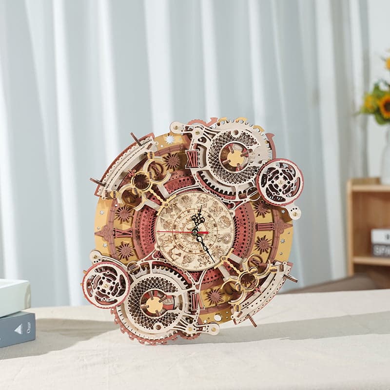Puzzle 3D en bois mécanique RoboTime - Horloge avec calendrier – Image 4