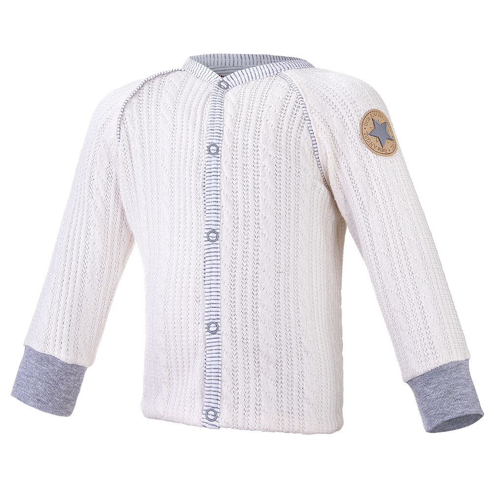 Veste doublée Outlast® - Off White/rayure chinée blanc-gris 62-68