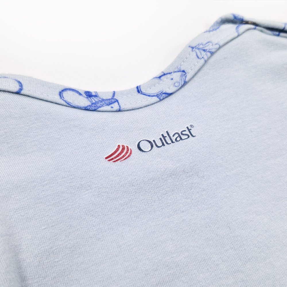 Body smanicato con immagine DR Outlast® - azzurro ghiaccio 62 - immagine 3