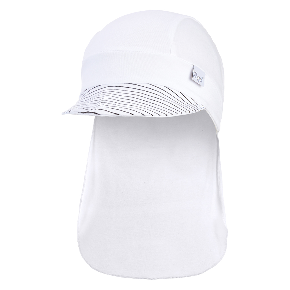Cappellino pirata leggero Outlast® - bianco/striscia bianco-nero 6 | 54-57 cm