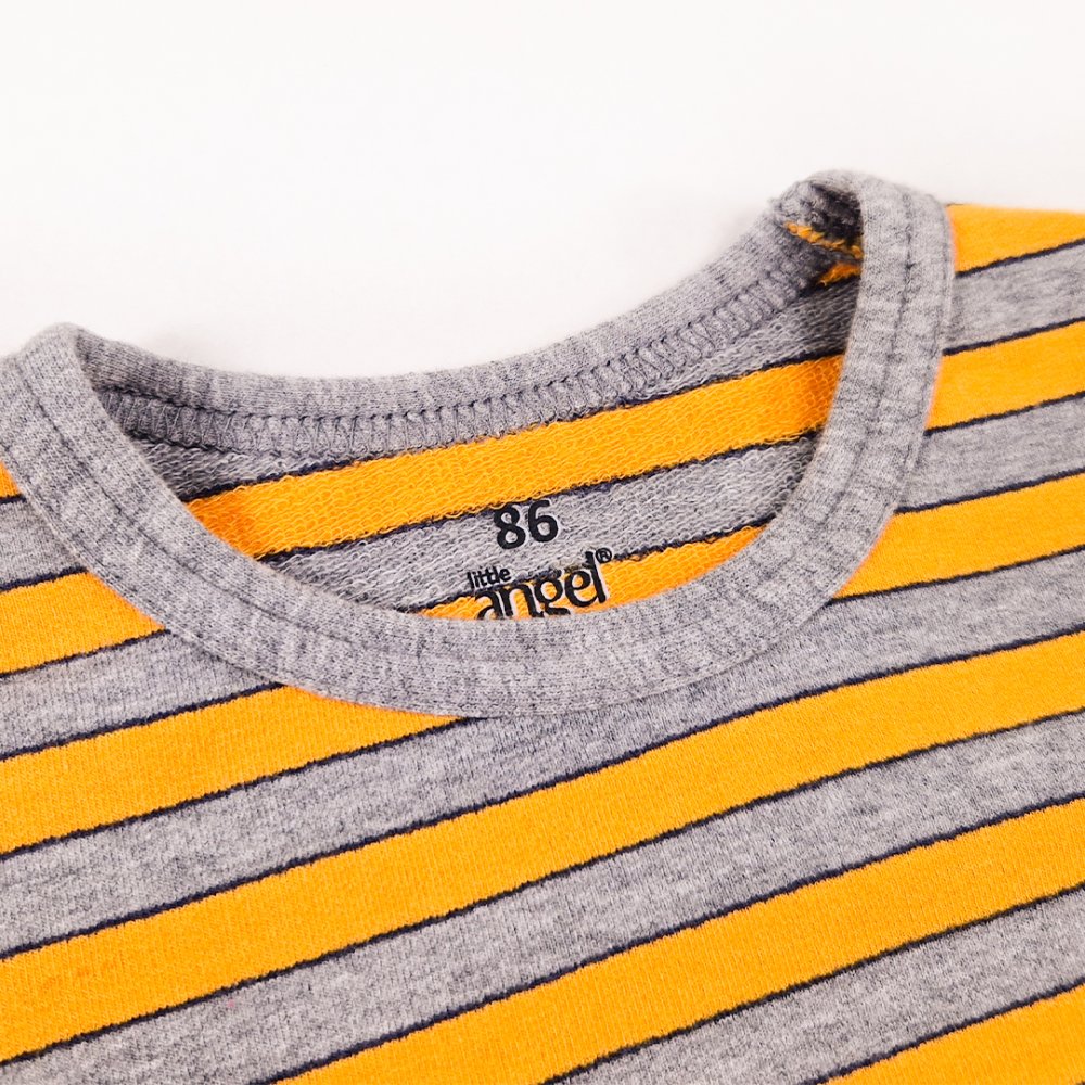 Pyjama DR smyk Outlast® - rayure gris orange/chiné gris 104 – Image 4