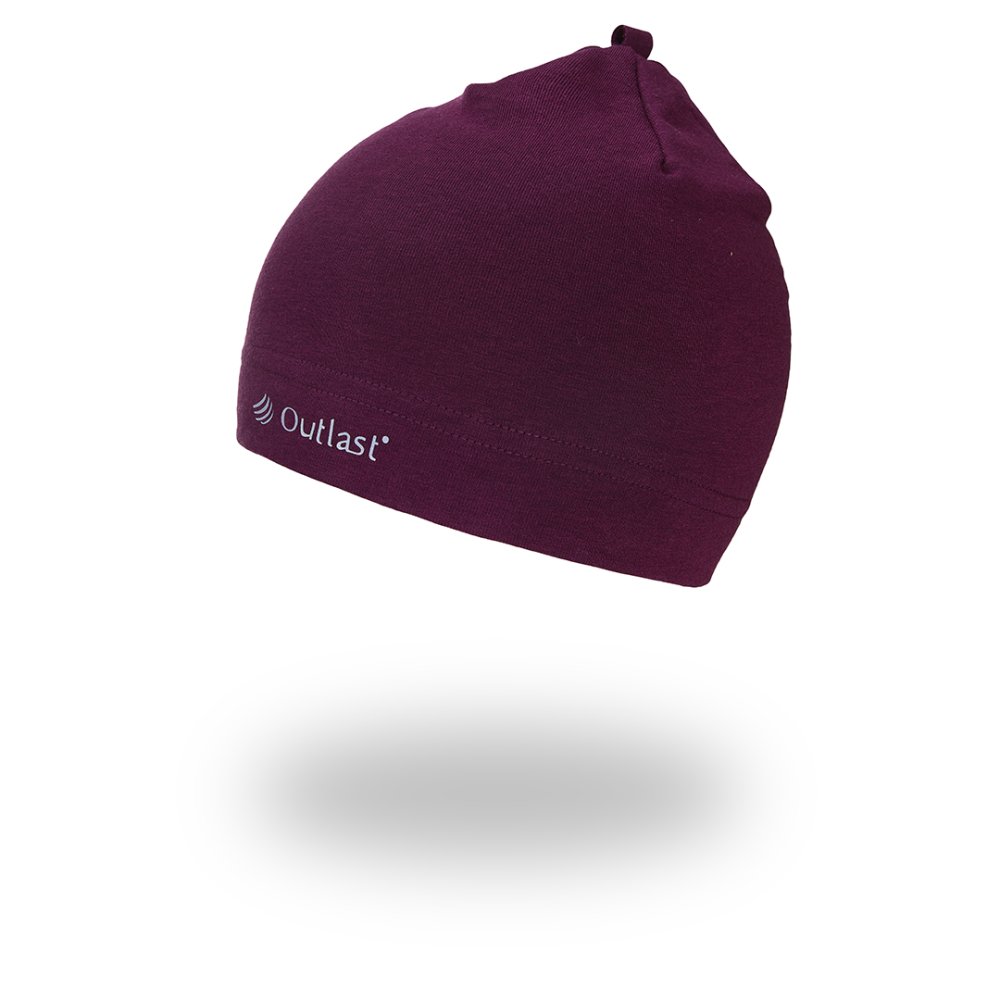 Berretto a cuffia elasticizzato Outlast ® - prugna 1 | 36-38 cm