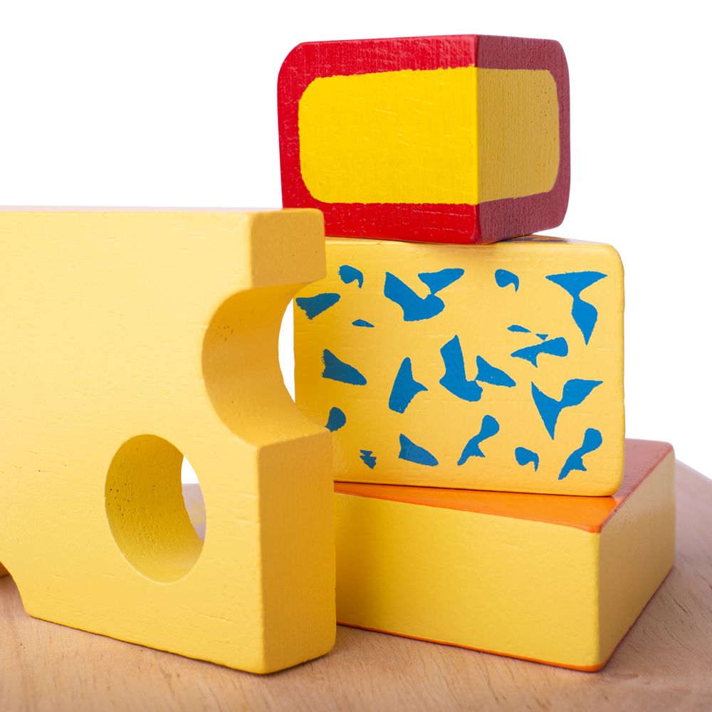 Bigjigs Toys Set dřevěných potravin sýry na desce (obrázek 2)