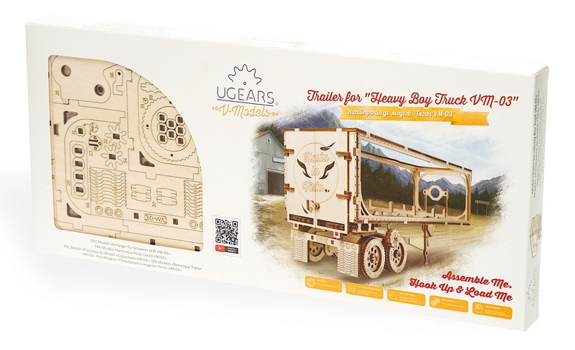 Ugears 3D dřevěné mechanické puzzle Návěs pro tahač Heavy Boy (obrázek 2)