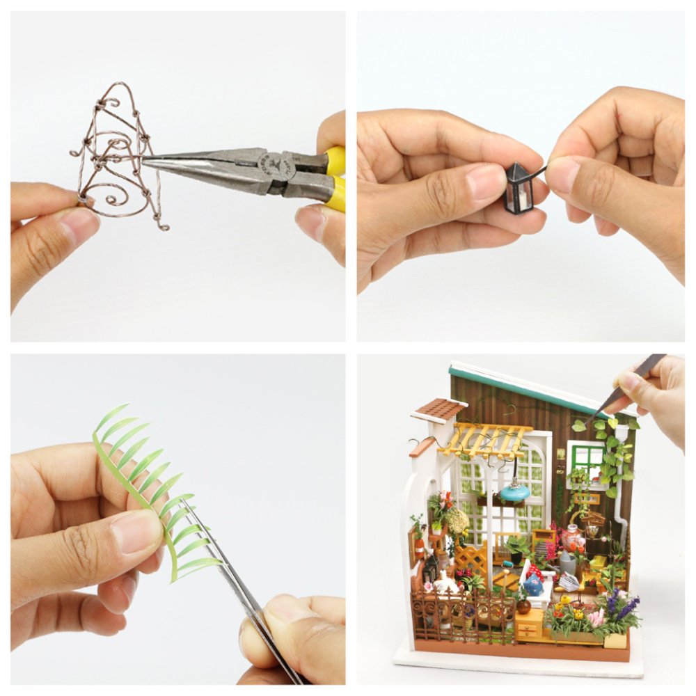 RoboTime 3D dřevěná skládačka Miniatura domečku Zahradní terasa (obrázek 4)