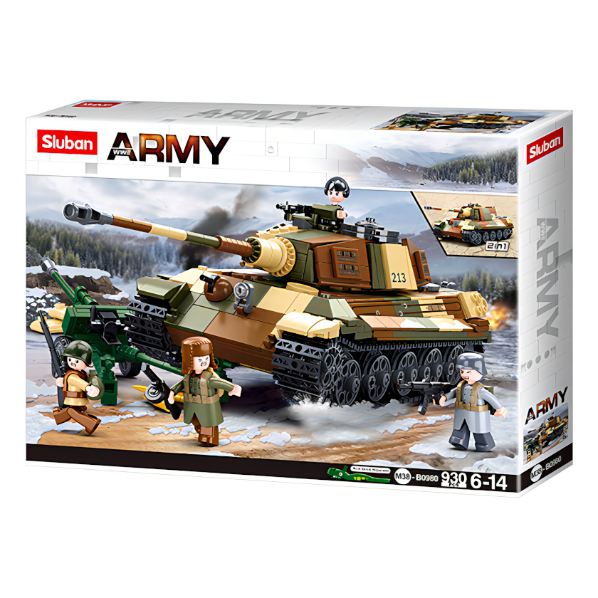 Sluban Bitva o Budapešť M38-B0980 Německý těžký tank Tiger II 2 v 1 (obrázek 5)