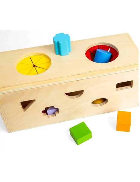 Bigjigs Toys Vkládání a třídění Tajemná krabička (obrázek 8)