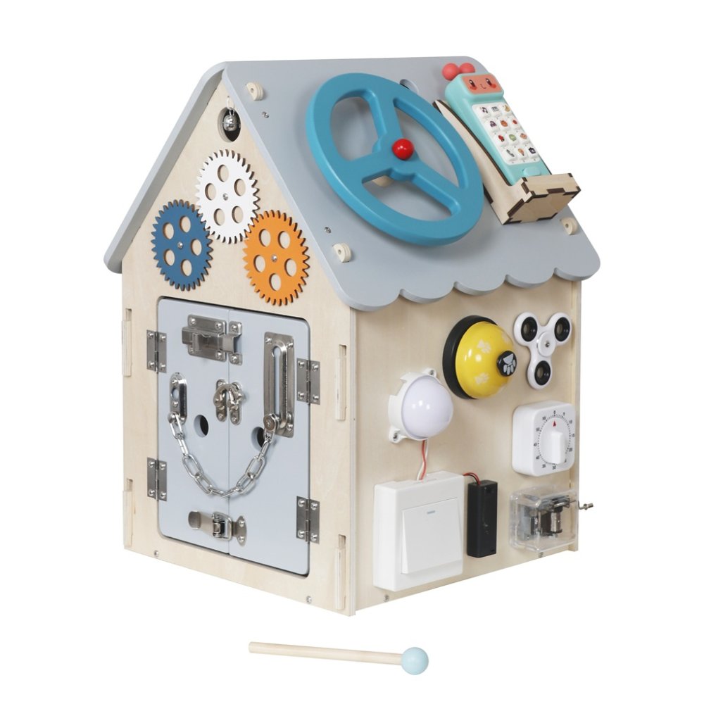 2Kids Toys Activity board Domeček šedý