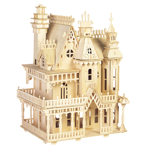 Woodcraft Dřevěné 3D puzzle Velkolepá vila přírodní