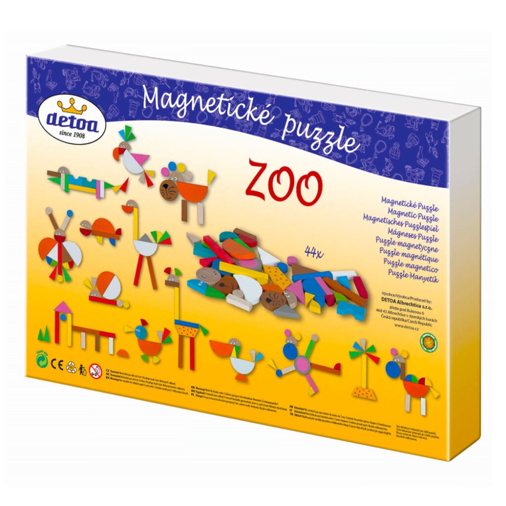 Detoa Magnetické puzzle zoo (obrázek 3)