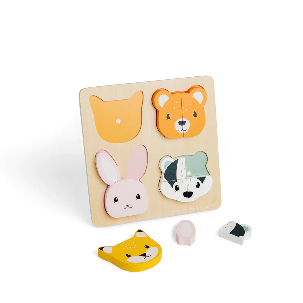 Bigjigs Toys Vkládací puzzle počítání Zvířátka