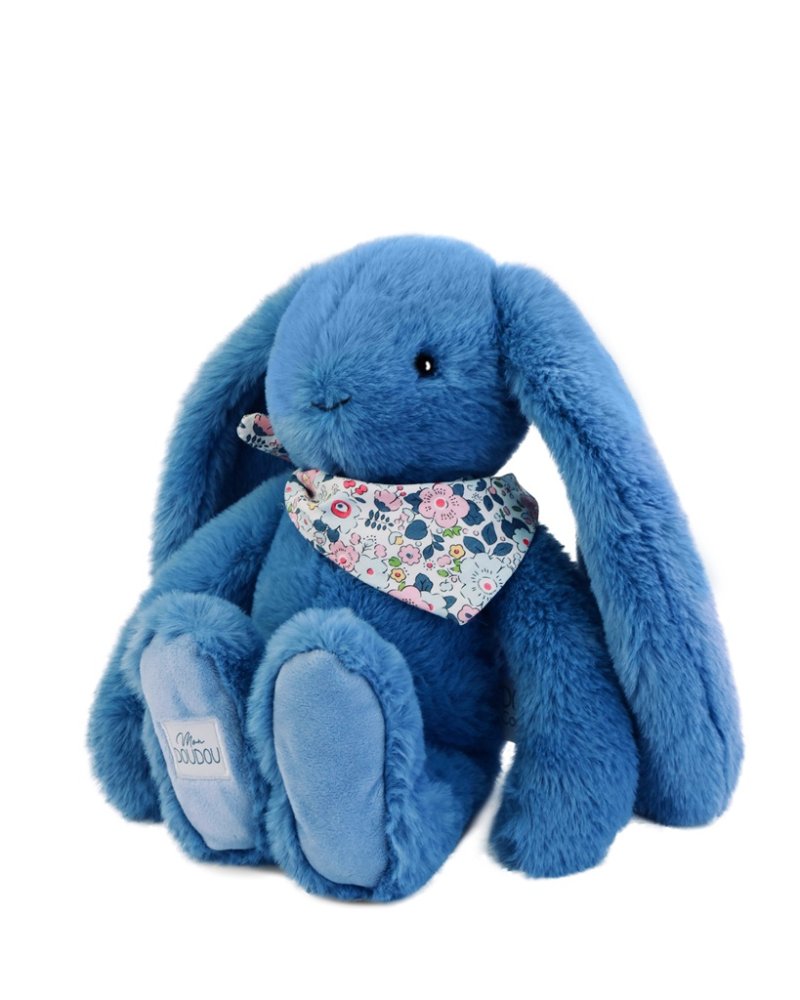 Doudou Plyšový králíček s šátkem modrý 35 cm (obrázek 7)