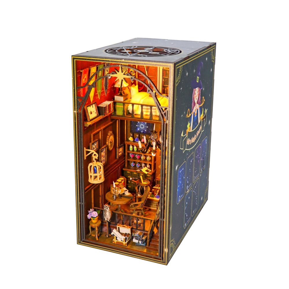 2Kids Toys 3D skládačka Zarážka na knihy miniatura domečku Domek kouzelnice Miry