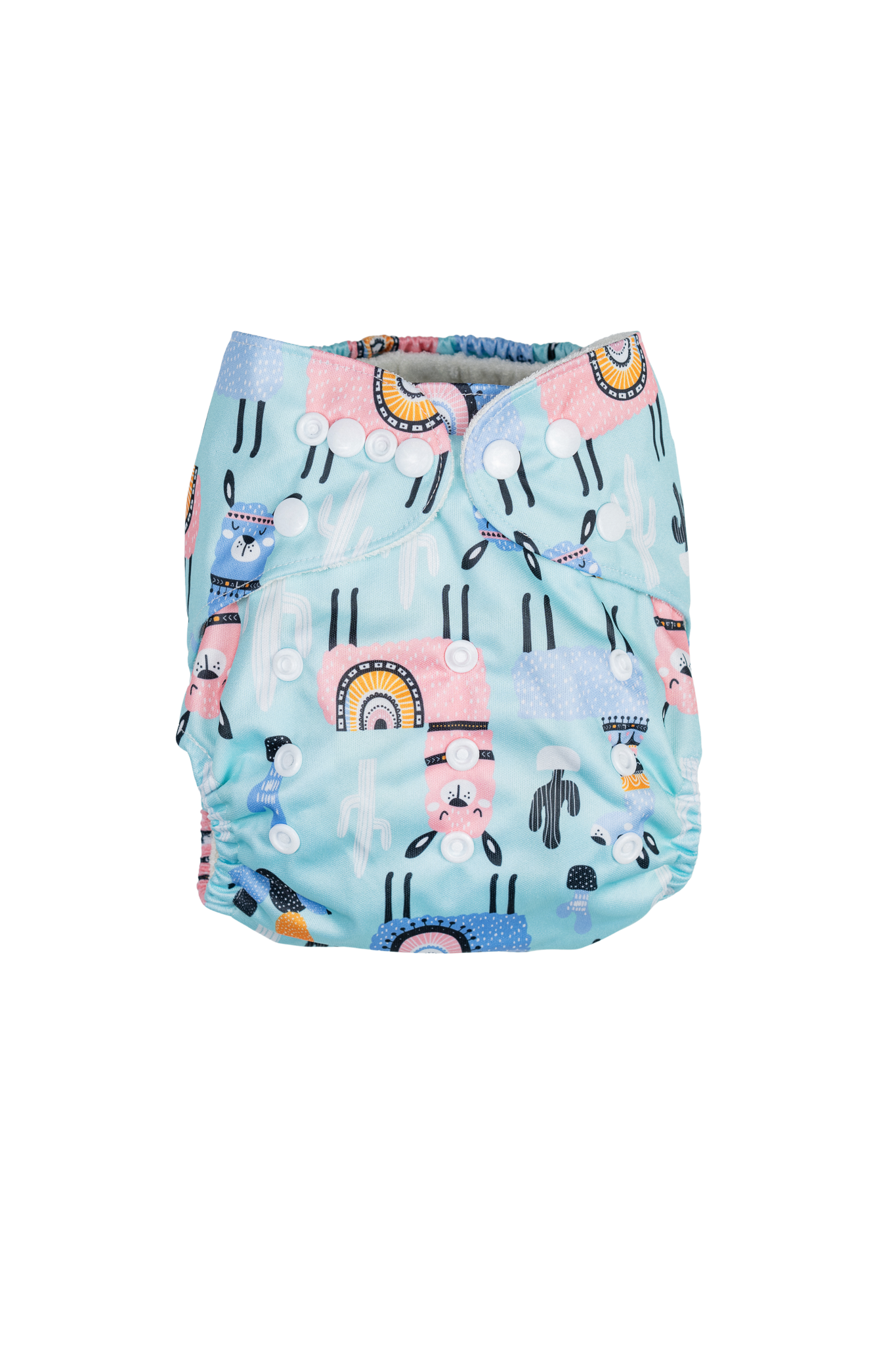 Bamboo Size-Adjustable Cloth Nappy - Smiling Llama,Bamboo Size-Adjustable Cloth Nappy - Smiling Llama