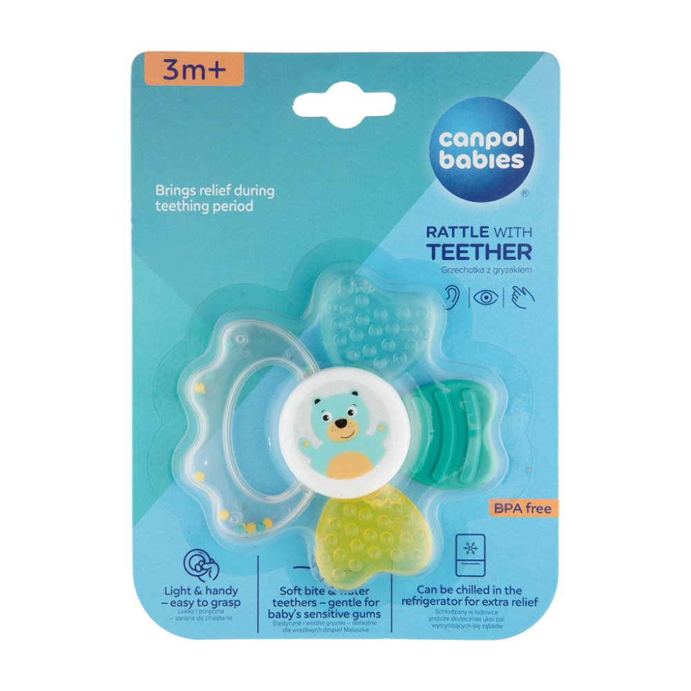 CANPOL BABIES Rattle With Teether Animals