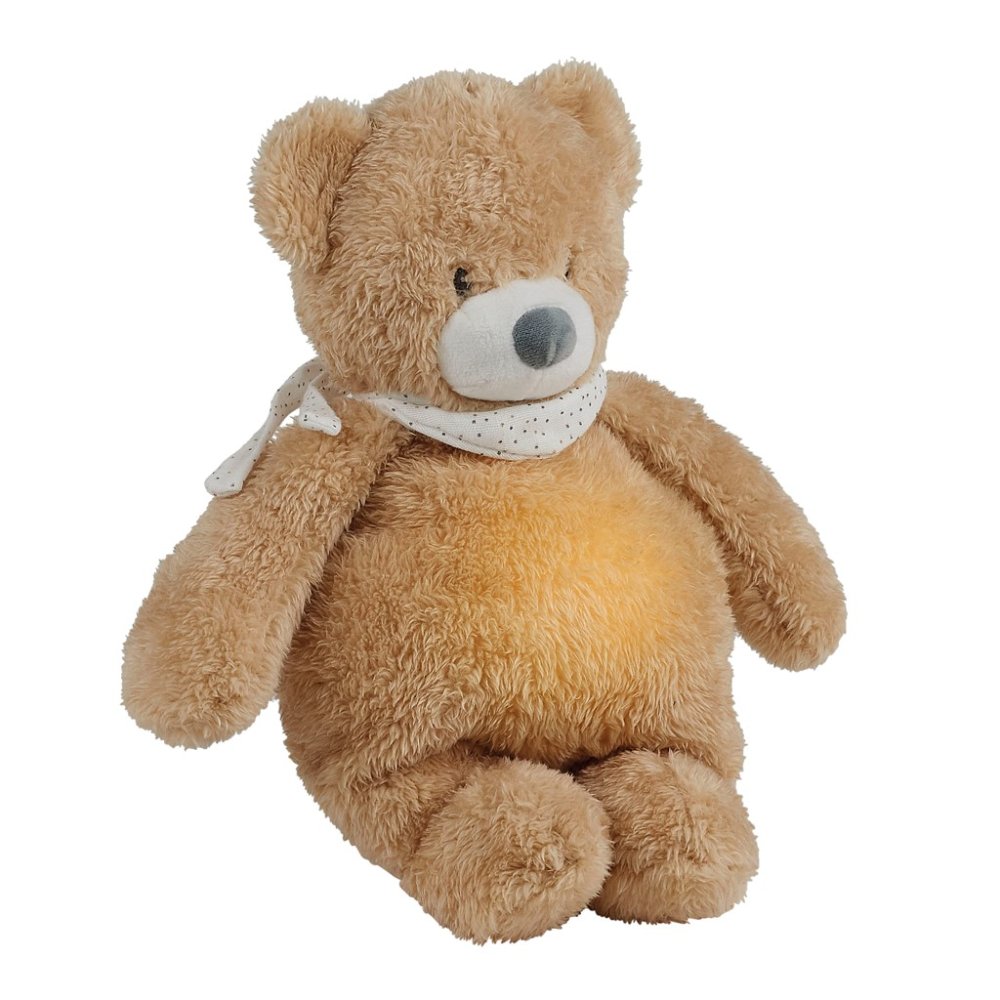 NATTOU Pluche Muzikaal Slaapliedje Met Licht- En Huilsensor 4 In 1 Sleepy Bear Pale Brown 0m+