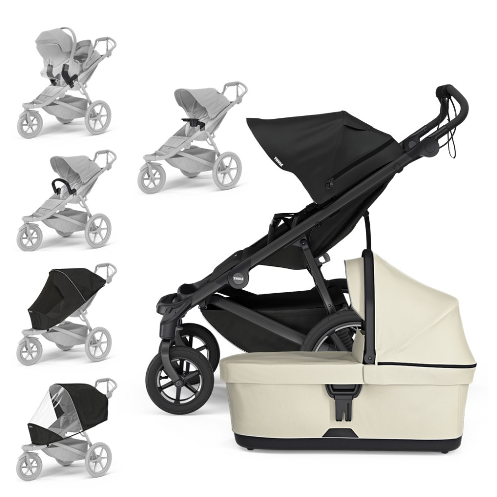 THULE Kolica Urban Glide S 4 Kotača Black/Soft Beige Set XXL