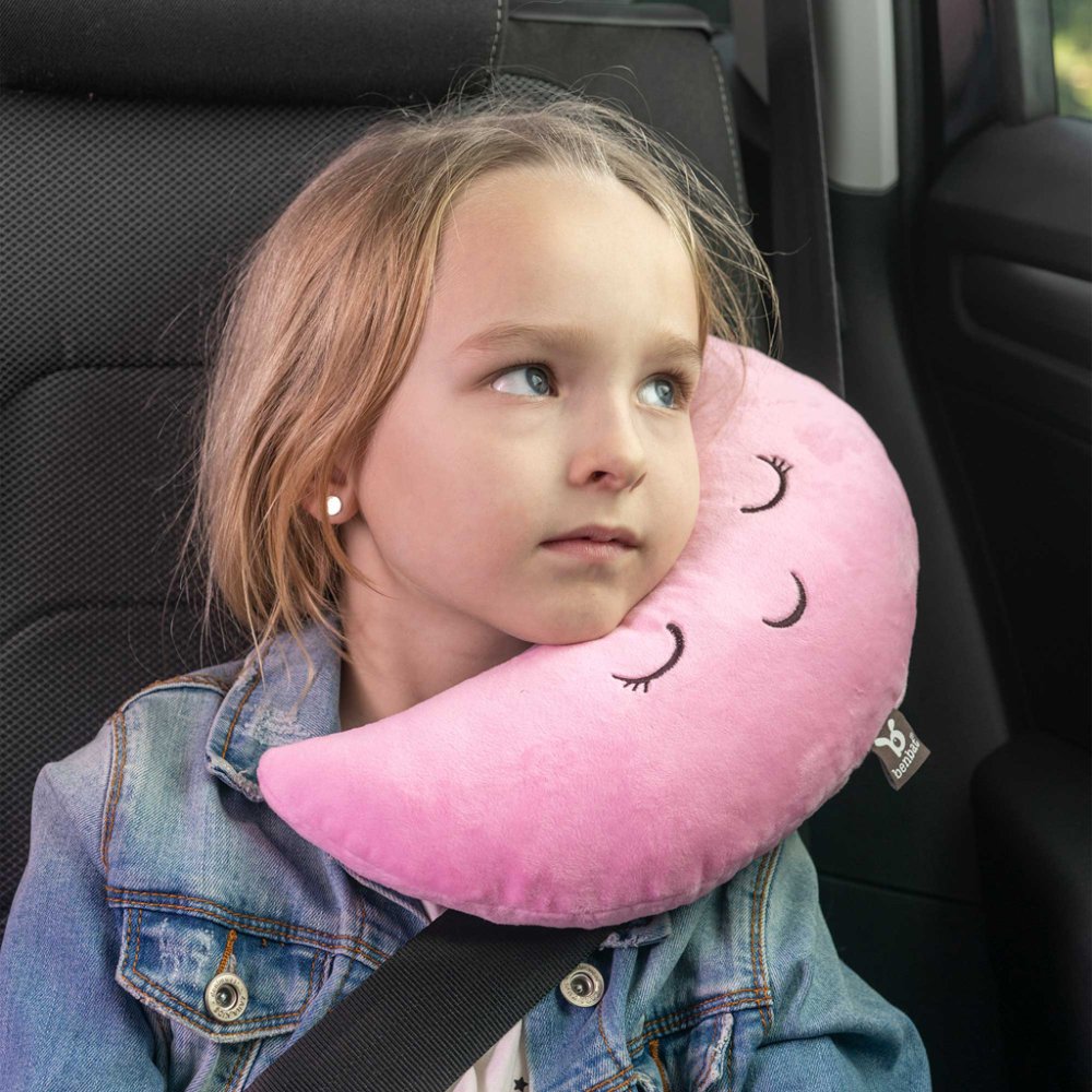 BENBAT Cuscino Da Viaggio Mooni Rosa 4 Anni+