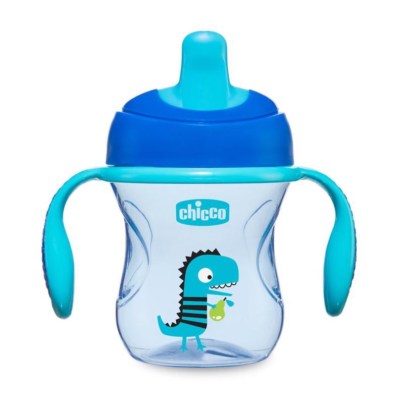 CHICCO Trainingsbeker Met Handvatten 200 Ml Blauw 6m+