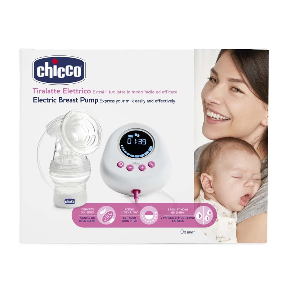 CHICCO Elektrische Milchpumpe Single Rosa