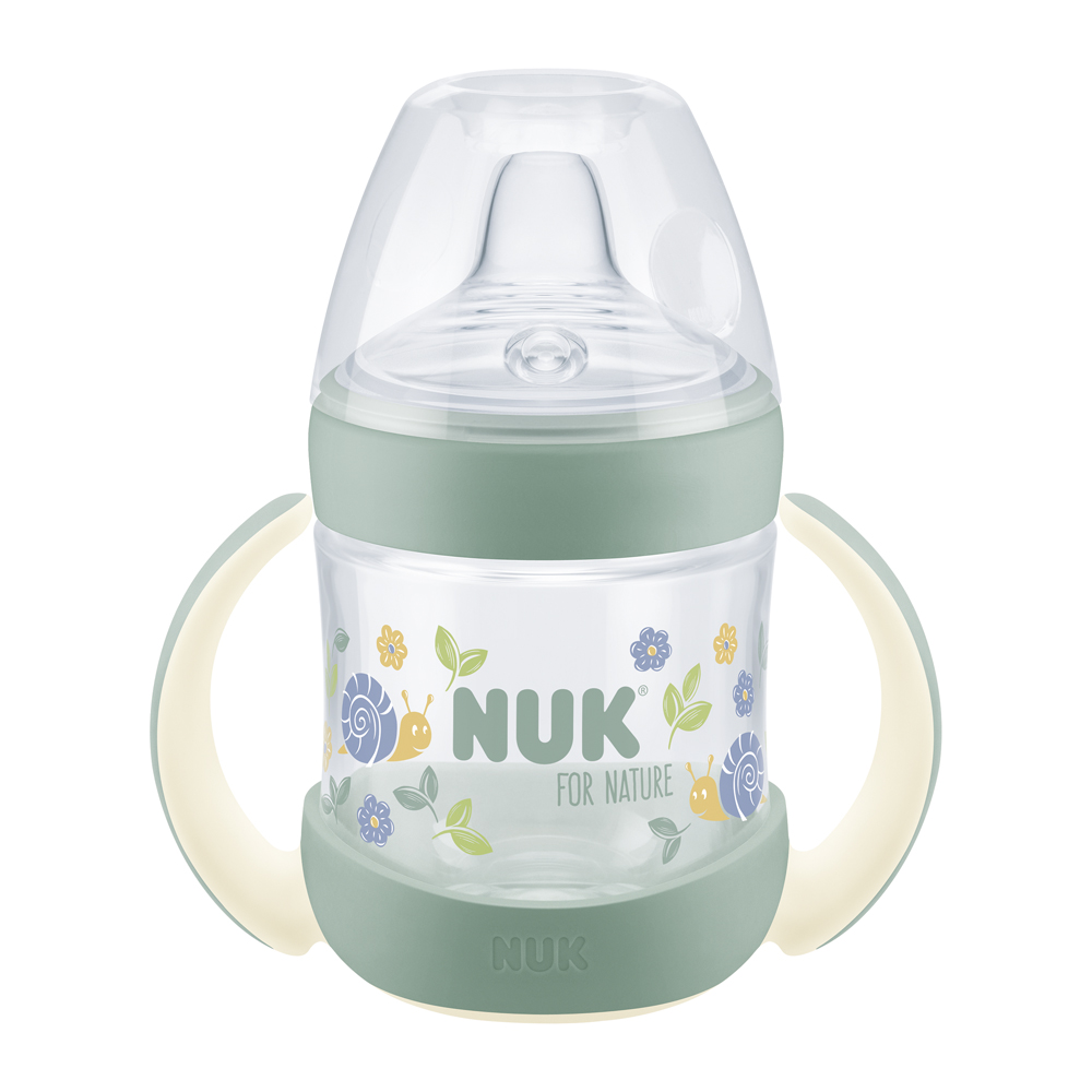 Biberon NUK For Nature Pour Apprendre Avec Contrôle De Température, Vert 150 Ml