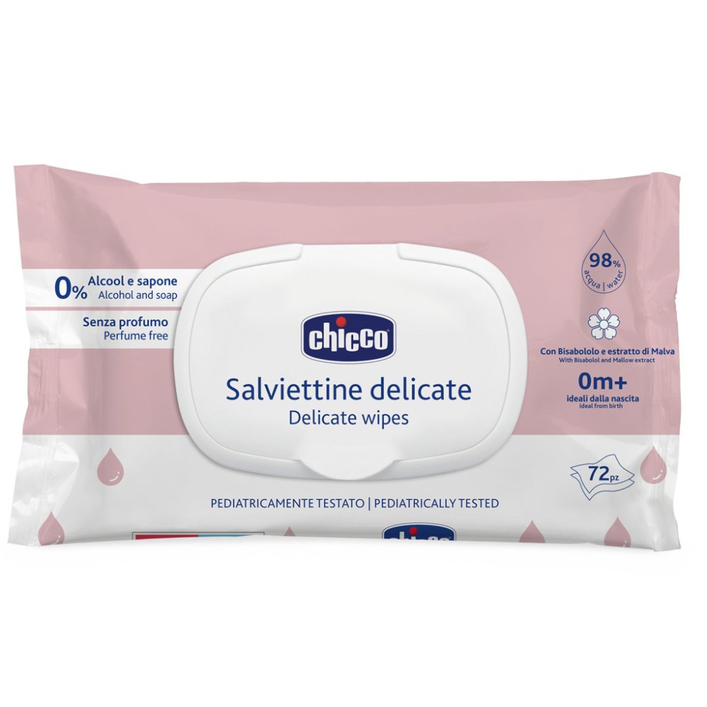 CHICCO Baby Feuchttücher Delicate Mit Kamille 72 Stk