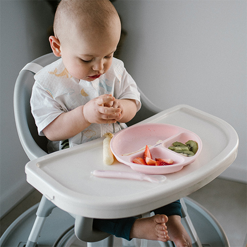 BABYONO Placca in silicone con ventosa - rosa 6m+ - immagine 3